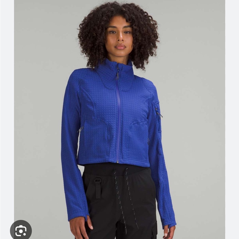 lululemon athletica Blue Water-Repellent Fleece Hiking Jacket